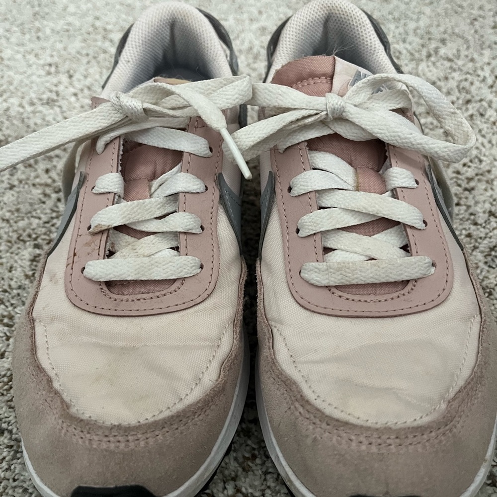 Nike Blush and Gray Athletic Shoes